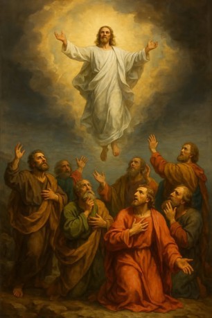 poster Acts Ascension - The Cloud of His Ascension Acts 1:9 