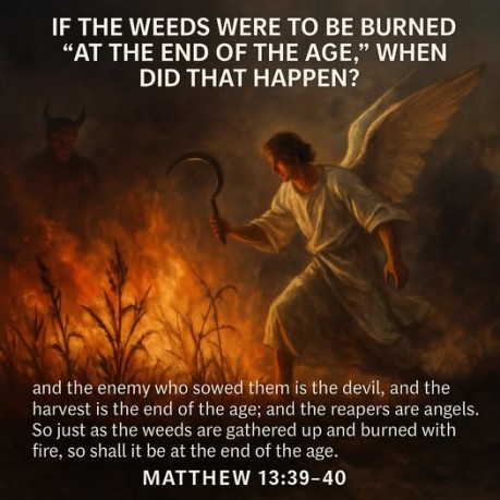 poster Age - If the weeds were to be burned 'at the end of the age,' when did that happen? (Matthew 13:39–40) 