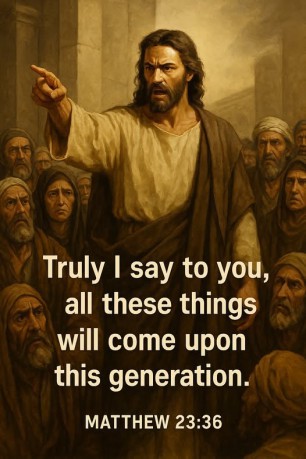 poster Generation - Matthew 23:36 – Truly I Say to You, All These Things Will Come Upon This Generation 