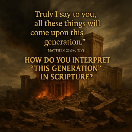 poster Generation - This generation in Matthew 23:36 refers specifically to the generation living at the time of Jesus, His contemporaries in the first century.