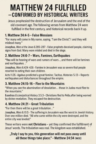 poster Historical Writers - Matthew 24 Fulfilled – Confirmed by Historical Writers