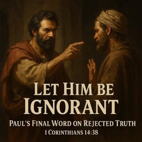 poster Ignorant - LET HIM BE IGNORANT: PAUL'S FINAL WORD ON REJECTED TRUTH 