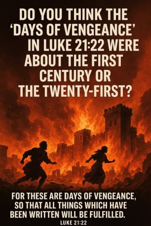poster Judgment - Do you think the 'days of vengeance' in Luke 21:22 were about the first century or the twenty-first? 