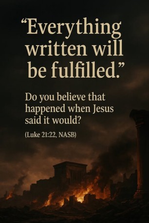 poster Judgment - Jesus was not talking about a far off future. He was speaking to His first century audience about the judgment coming upon Jerusalem.