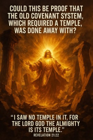 poster New Jerusalem - Revelation 21:22 says, 