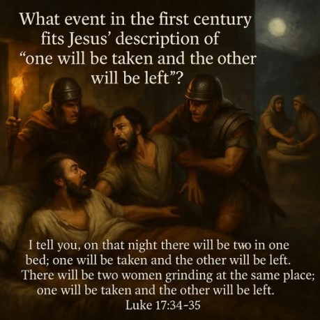 poster Rapture - What event in the first century fits Jesus' description of 