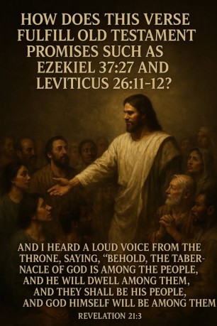 poster Revelation - Revelation 21:3 - How does this verse fulfill Old Testament promises such as Ezekiel 37:27 and Leviticus 26:11-12? 