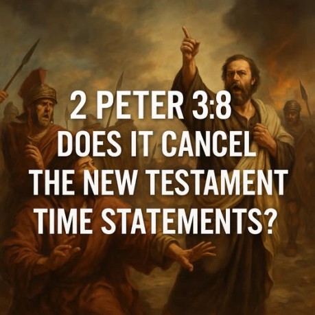 poster 2 PETER 3:8 - DOES IT CANCEL THE NEW TESTAMENT TIME STATEMENTS? 