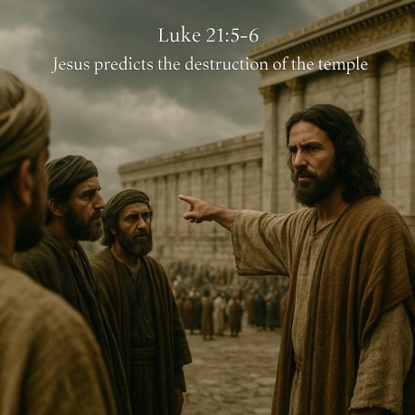 poster Luke 21:5-6 - Jesus predicts the destruction of the temple