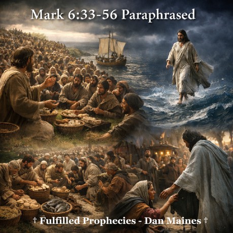 poster Mark 6:33-56 Paraphrased
