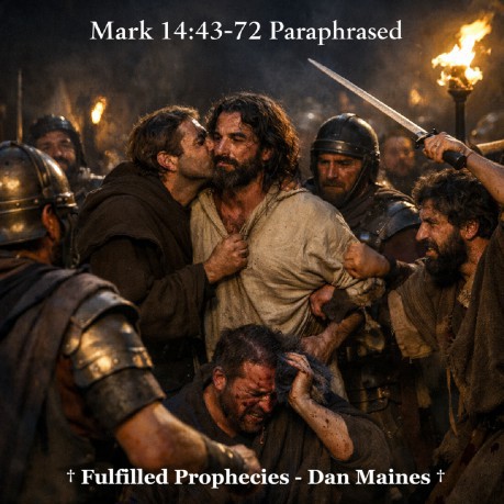 poster    Mark 14:43-72 Paraphrased