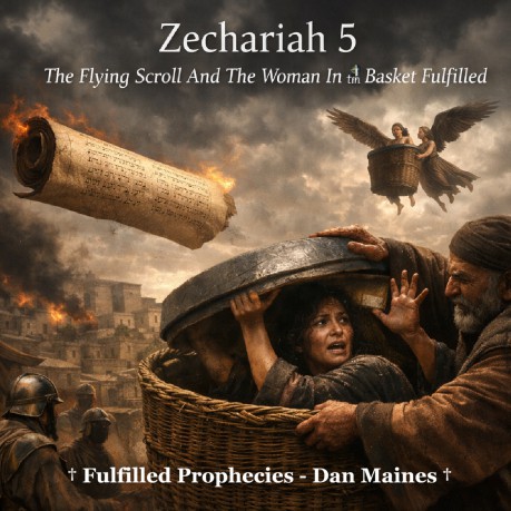 poster Zechariah 5 The Flying Scroll And The Woman In The Basket Fulfilled