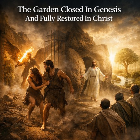 poster The Garden Closed In Genesis And Fully Restored In Christ
